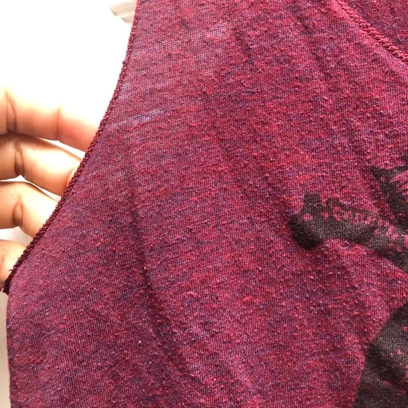 American Apparel L Women's Burgundy Tank Top with Anatomic Heart Design - Picture 3 of 6